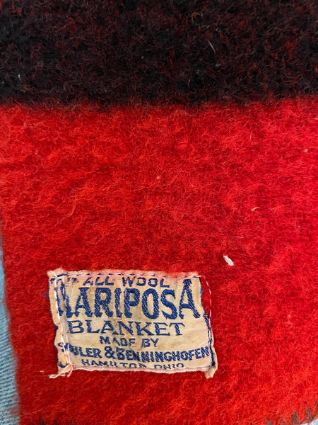 Mariposa Red Wool Blanket-_SOLD