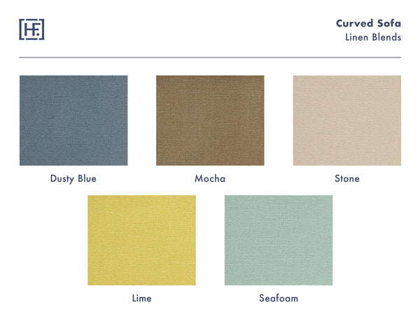 Curved Arm Sofa_Solid Color