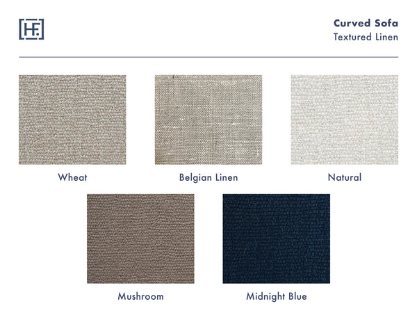 Curved Arm Sofa_Solid Color