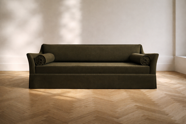 Curved Arm Sofa_Two Tone