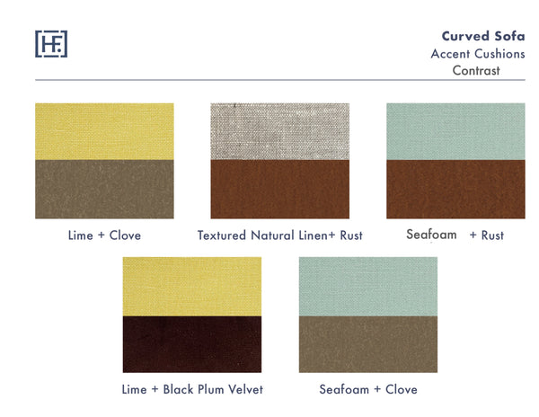 Curved Arm Sofa_Two Tone