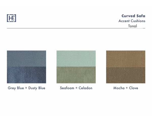 Curved Arm Sofa_Two Tone