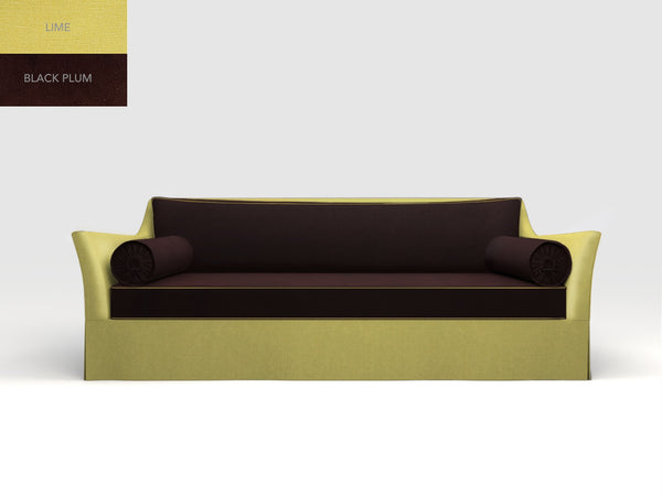 Curved Arm Sofa_Two Tone