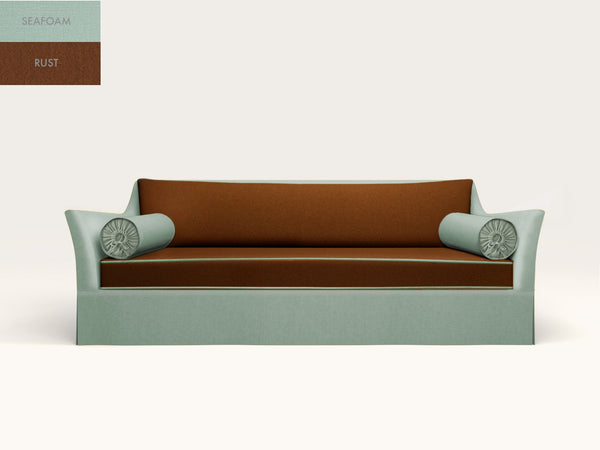 Curved Arm Sofa_Two Tone