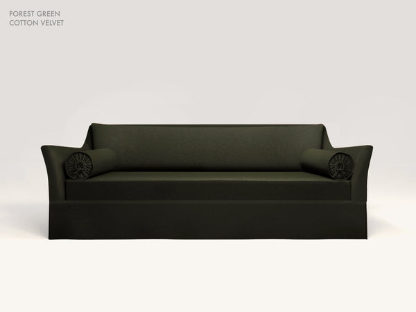 Curved Arm Sofa_Solid Color