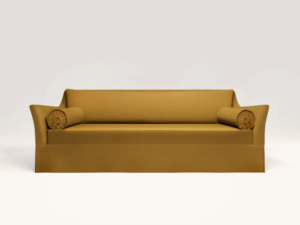 Curved Arm Sofa_Solid Color