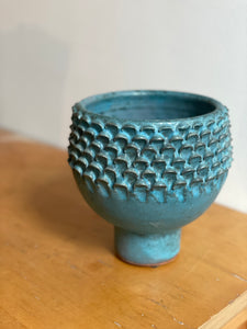 Blue Petal Footed Vase_SOLD