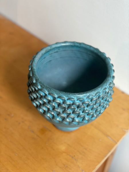Blue Petal Footed Vase_SOLD