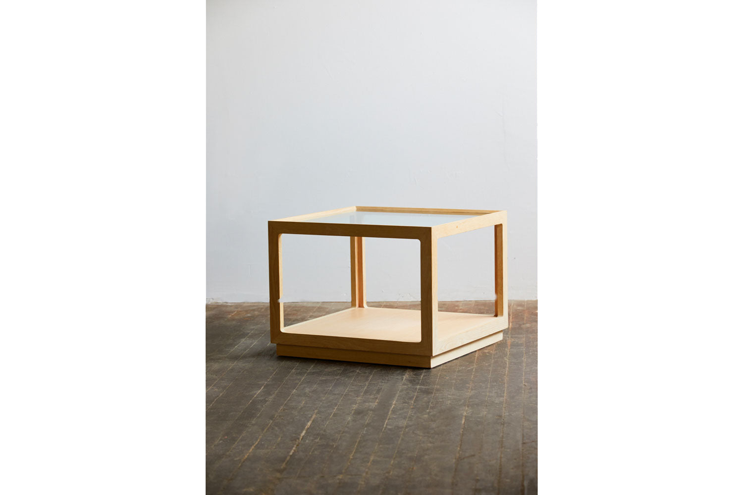 直接お渡し 【良品】高野木工 CUBE 110 GLASS TABLE