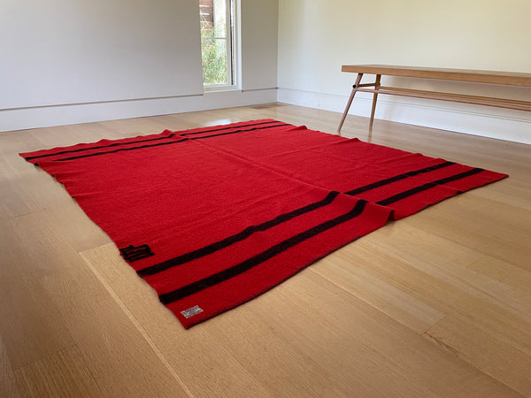 Mariposa Red Wool Blanket-_SOLD